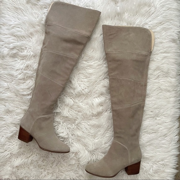 Sole Society Shoes - Sole Society | Melbourne Suede Over The Knee Boots